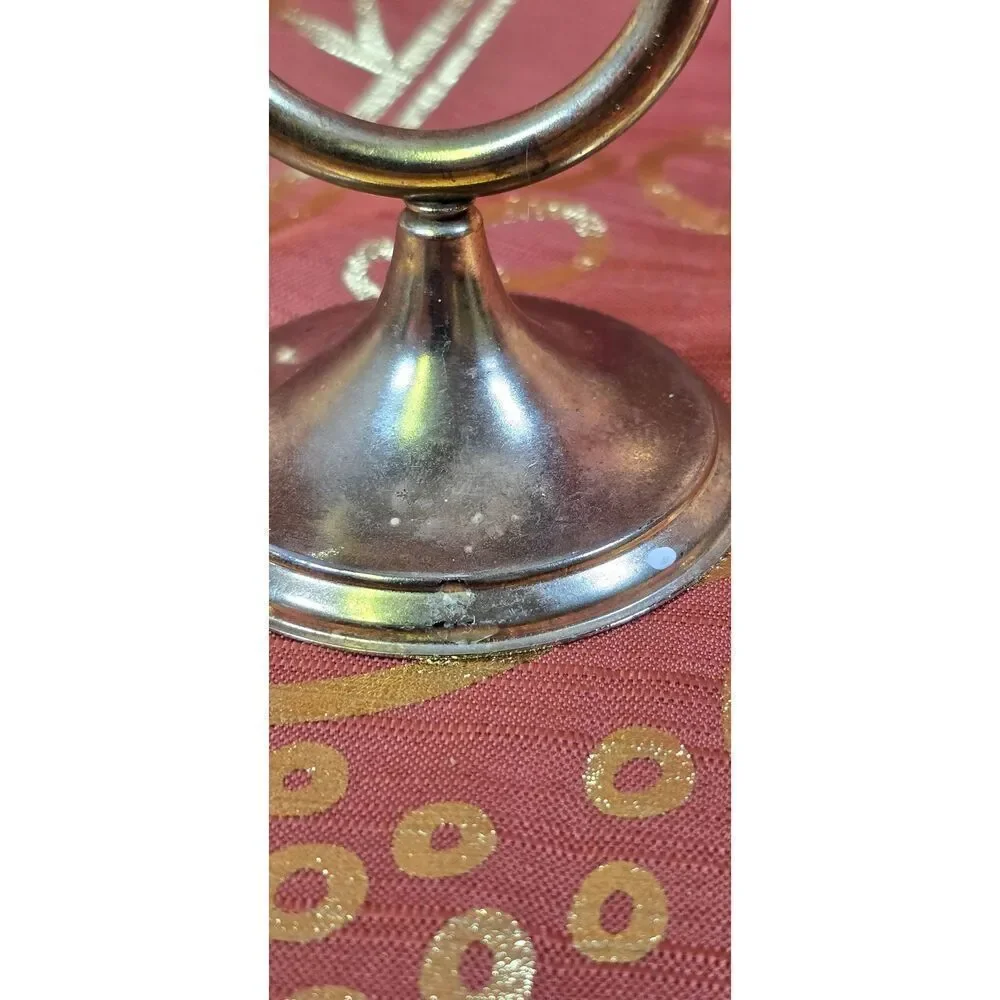 Petunia Floral Gold Taper Candle Holder